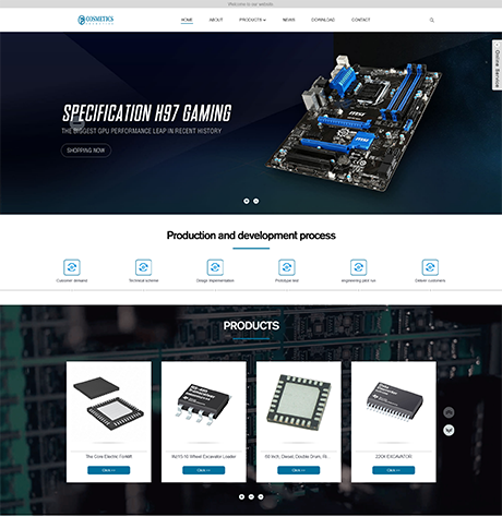 响应式电子元件外贸企业网站模板
